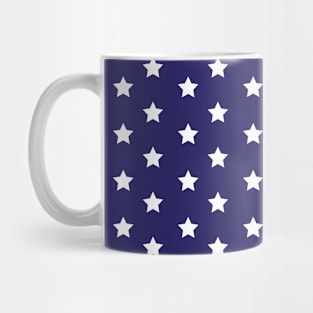 Stars Pattern - White and Blue Mug